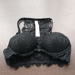 PINK by Victoria's Secret Date Racerback Front Closure Lace Halter Bra